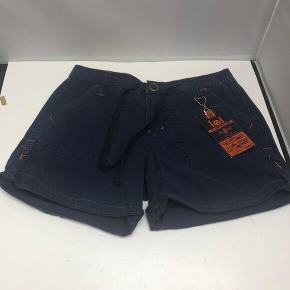 LEI Ripstop Utility Gear Dark Blue Orange Shorts 3 - Picture 1 of 6